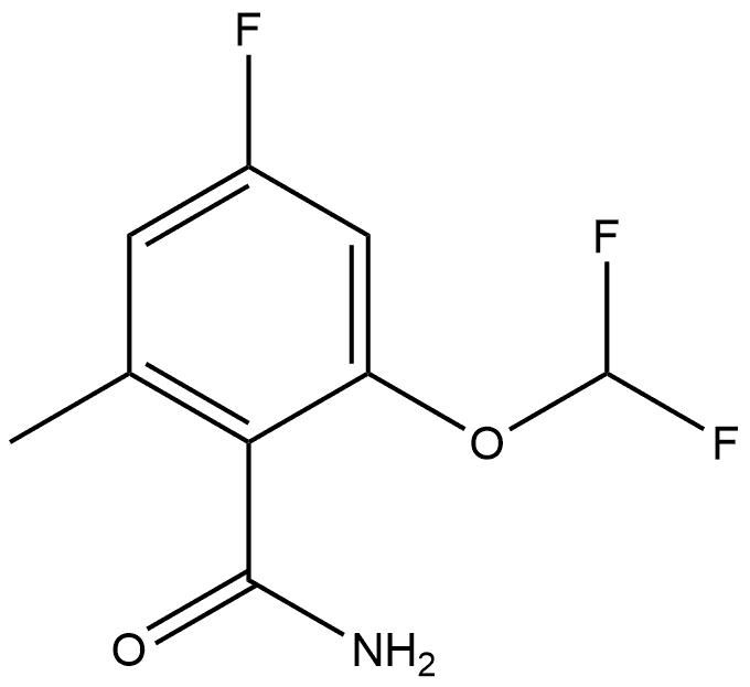 2-(Difluoromethoxy)-4-fluoro-6-methylbenzamide 结构式