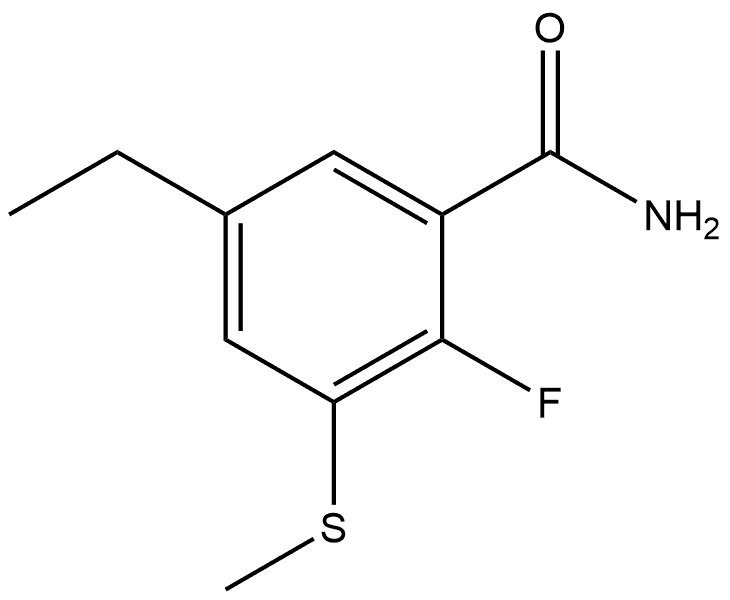 5-Ethyl-2-fluoro-3-(methylthio)benzamide 结构式