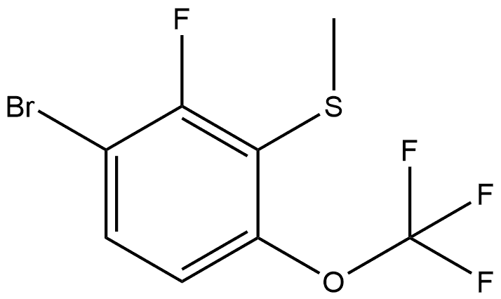 (3-bromo-2-fluoro-6-(trifluoromethoxy)phenyl)(methyl)sulfane 结构式