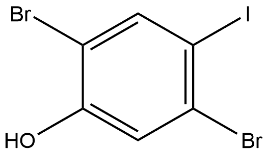 2,5-dibromo-4-iodophenol 结构式