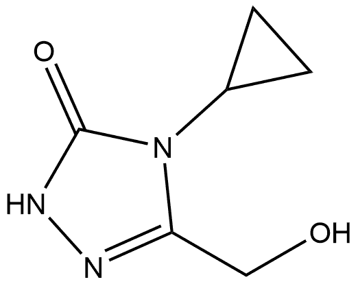 4-环丙基-5-(羟甲基)-2,4-二氢-3H-1,2,4-三唑-3-酮 结构式