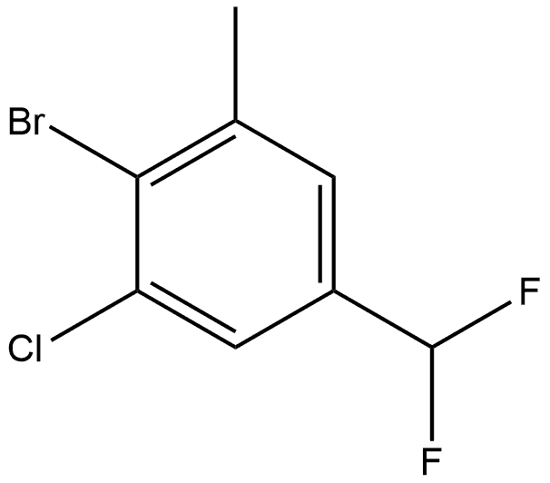 2-Bromo-1-chloro-5-(difluoromethyl)-3-methylbenzene 结构式