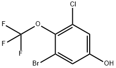 3-溴-5-氯-4-(三氟甲氧基)苯酚 结构式