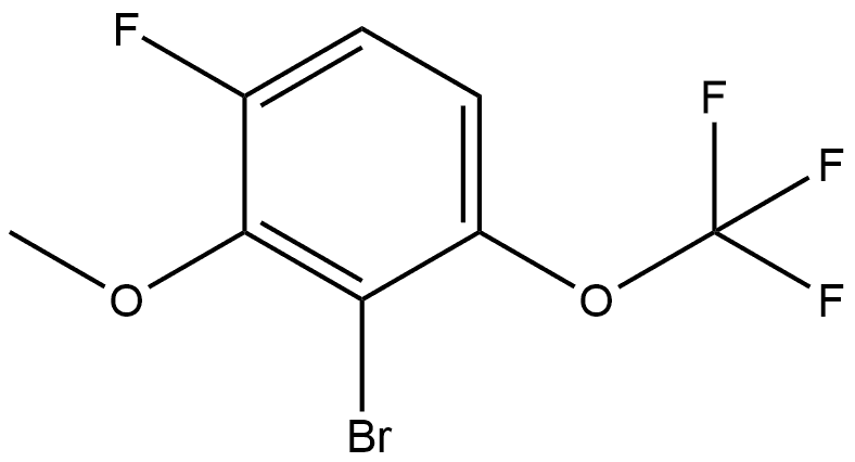 2-Bromo-4-fluoro-3-methoxy-1-(trifluoromethoxy)benzene 结构式