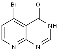 5-溴吡啶并[2,3-D]嘧啶-4(3H)-酮 结构式