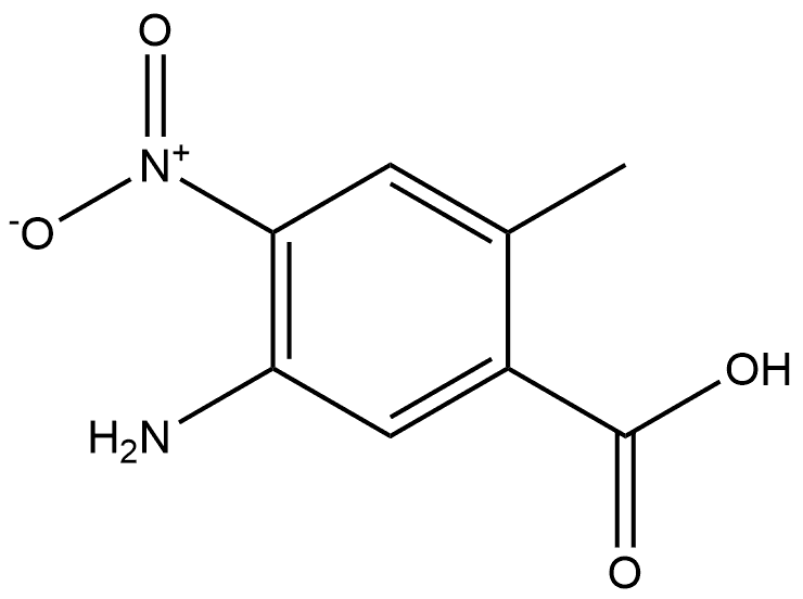 5-氨基-2-甲基-4-硝基苯甲酸 结构式