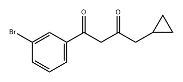 1-(3-溴苯基)-4-环丙基丁烷-1,3-二酮 结构式