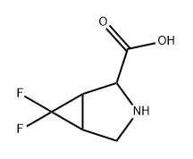 6,6-二氟-3-氮杂双环[3.1.0]己烷-2-羧酸 结构式