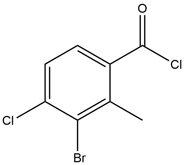 3-Bromo-4-chloro-2-methylbenzoyl chloride 结构式