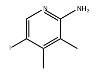 5-碘-3,4-二甲基吡啶-2-胺 结构式