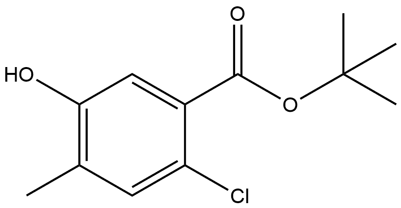 1,1-Dimethylethyl 2-chloro-5-hydroxy-4-methylbenzoate 结构式