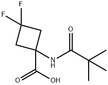 3,3-二氟-1-新戊酰胺环丁烷-1-甲酸 结构式