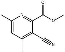 3-氰基-4,6-二甲基吡啶-2-甲酸甲酯 结构式