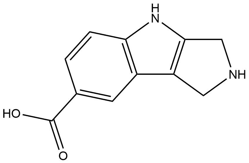 1H,2H,3H,4H-pyrrolo[3,4-b]indole-7-carboxylic acid 结构式