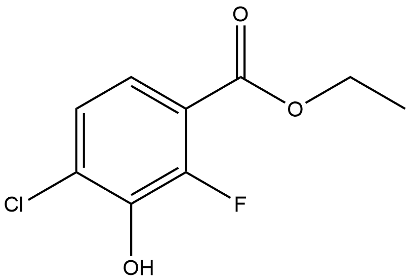 Ethyl 4-chloro-2-fluoro-3-hydroxybenzoate 结构式