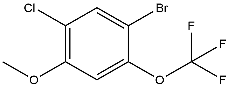 1-Bromo-5-chloro-4-methoxy-2-(trifluoromethoxy)benzene 结构式