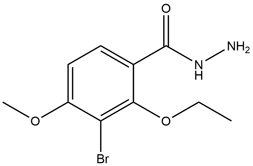 3-Bromo-2-ethoxy-4-methoxybenzoic acid hydrazide 结构式
