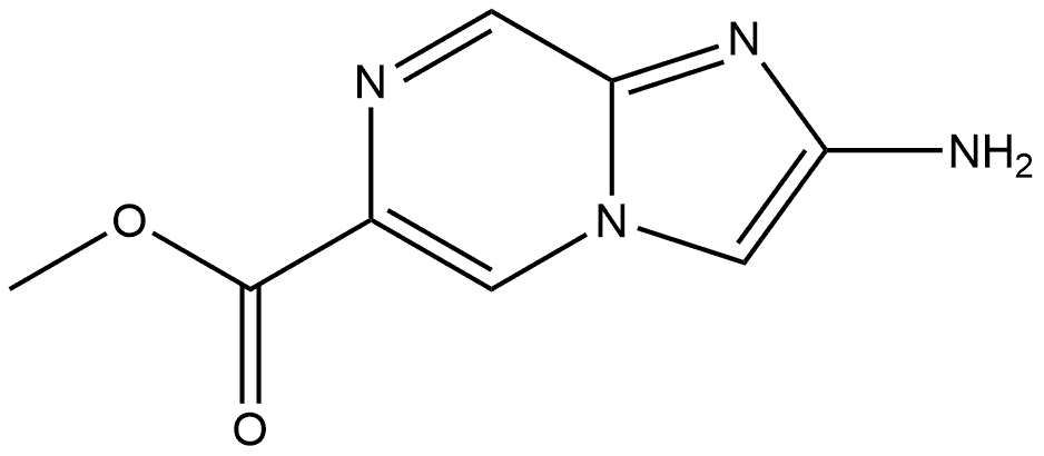 2-氨基咪唑并[1,2-A]吡嗪-6-羧酸甲酯 结构式