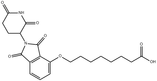 Octanoic acid, 8-[[2-(2,6-dioxo-3-piperidinyl)-2,3-dihydro-1,3-dioxo-1H-isoindol-4-yl]oxy]- 结构式