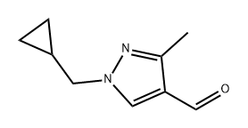 1H-Pyrazole-4-carboxaldehyde, 1-(cyclopropylmethyl)-3-methyl- 结构式