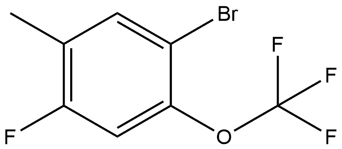 1-Bromo-4-fluoro-5-methyl-2-(trifluoromethoxy)benzene 结构式