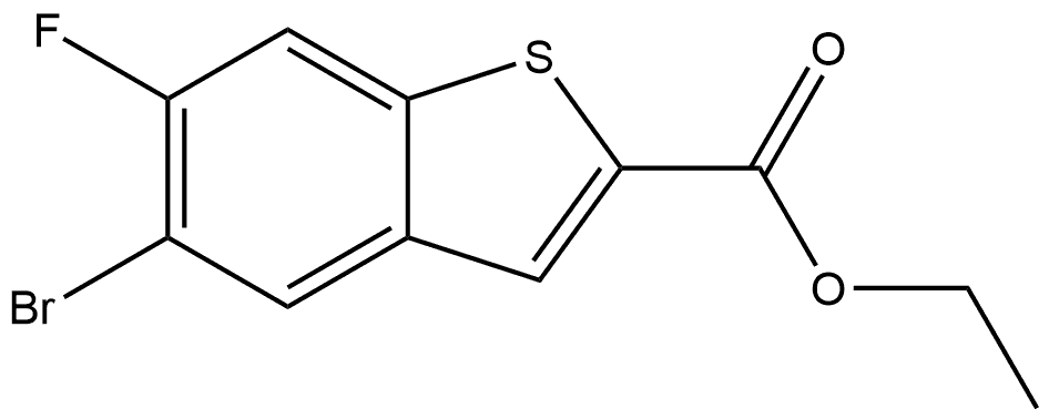 5-溴-6-氟苯并噻吩-2-甲酸乙酯 结构式