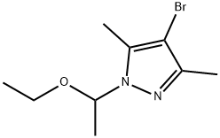 4-Bromo-1-(1-ethoxyethyl)-3,5-dimethyl-1H-pyrazole 结构式