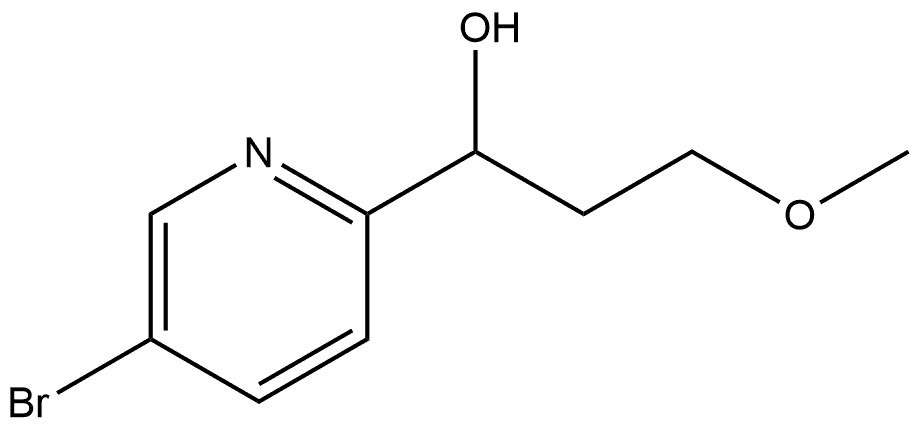 5-溴-Α-(2-甲氧基乙基)-2-吡啶甲醇 结构式