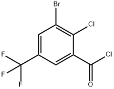 3-Bromo-2-chloro-5-
(trifluoromethyl)benzoyl chloride 结构式