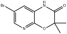 1H-吡啶并[2,3-B][1,4]噁嗪-2(3H)-酮,7-溴-3,3-二甲基 结构式