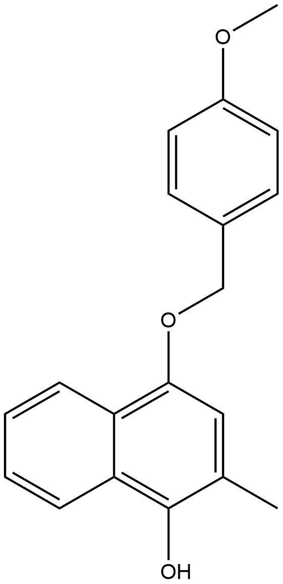 4-[(4-Methoxyphenyl)methoxy]-2-methyl-1-naphthalenol 结构式