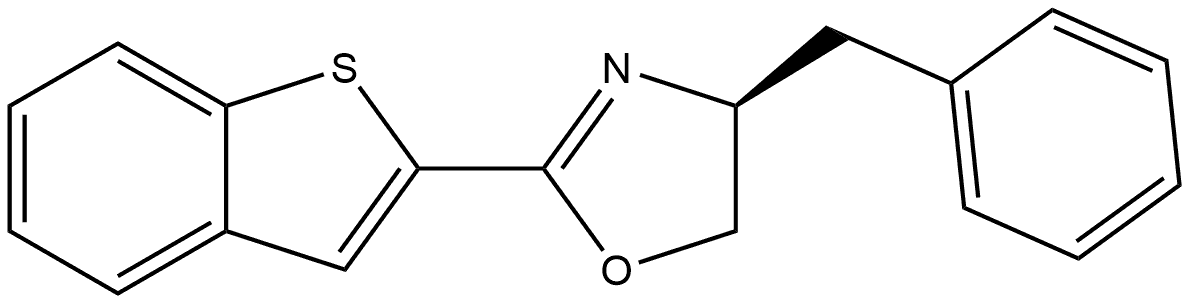(S)-2-(苯并[B]噻吩-2-基)-4-苄基-4,5-二氢恶唑 结构式