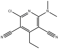 3,5-Pyridinedicarbonitrile, 2-chloro-6-(dimethylamino)-4-ethyl- 结构式