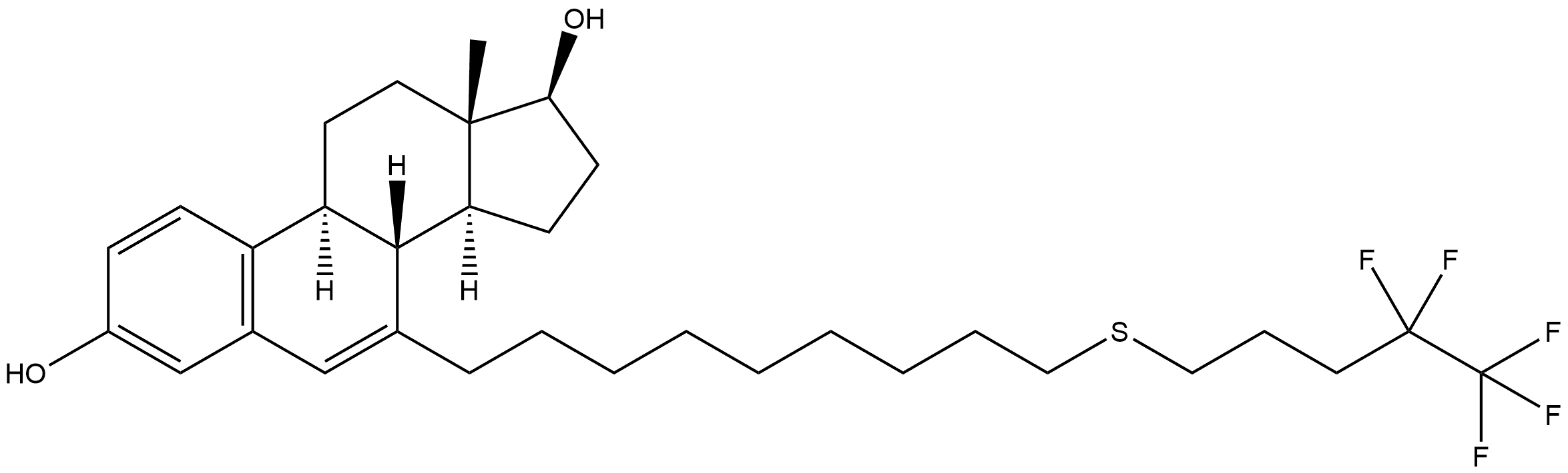 S-脱氧-DELTA-6, 7-氟维司群杂质 结构式