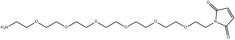 Mal-PEG6-amine TFA salt 结构式