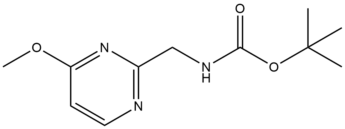 1,1-二甲基乙基N-[(4-甲氧基-2-嘧啶基)甲基]氨基甲酸酯 结构式