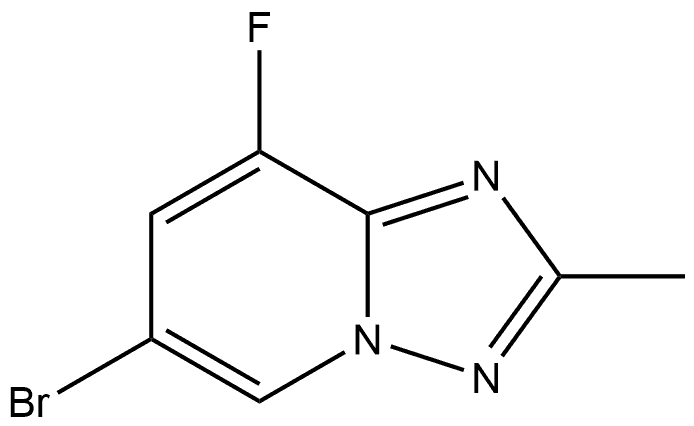 6-溴-8-氟-2-甲基-[1,2,4]三唑并[1,5-A]吡啶 结构式