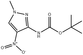 Carbamic acid, N-(1-methyl-4-nitro-1H-pyrazol-3-yl)-, 1,1-dimethylethyl ester 结构式