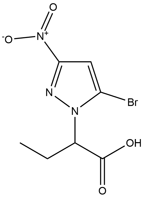 2-(5-bromo-3-nitro-1H-pyrazol-1-yl)butanoic acid 结构式