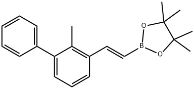 2-甲基-3-苯基苯乙烯基硼酸频那醇酯 结构式