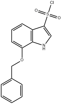 7-(苄氧基)-1H-吲哚-3-磺酰氯 结构式