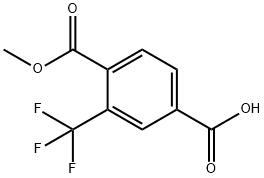 4-(甲氧羰基)-3-(三氟甲基)苯甲酸 结构式