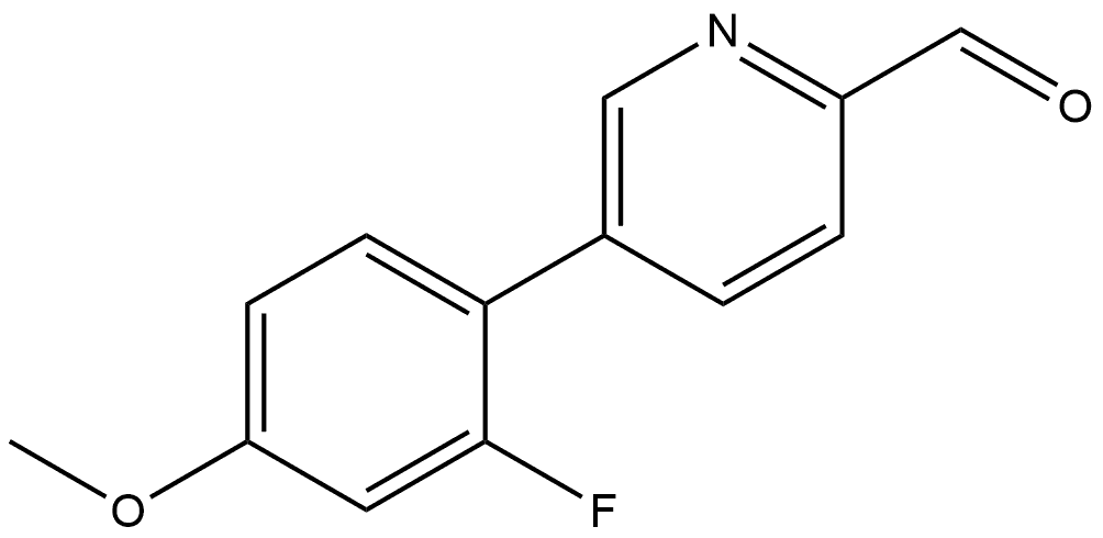 5-(2-Fluoro-4-methoxyphenyl)-2-pyridinecarboxaldehyde 结构式