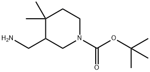 3-(氨甲基)-4,4-二甲基哌啶-1-羧酸叔丁酯 结构式