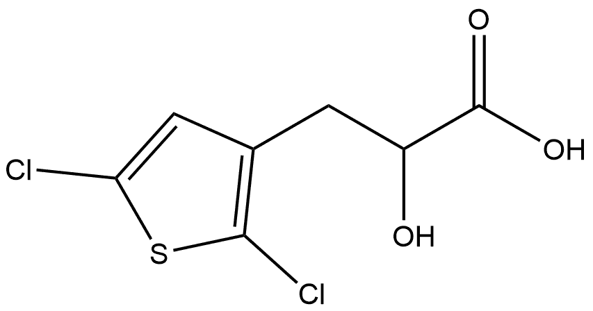 2,5-二氯-Α-羟基-3-噻吩丙酸 结构式