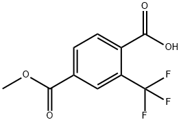 4-(甲氧羰基)-2-(三氟甲基)苯甲酸 结构式