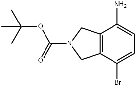 4-氨基-7-溴异吲哚啉-2-羧酸叔丁酯 结构式