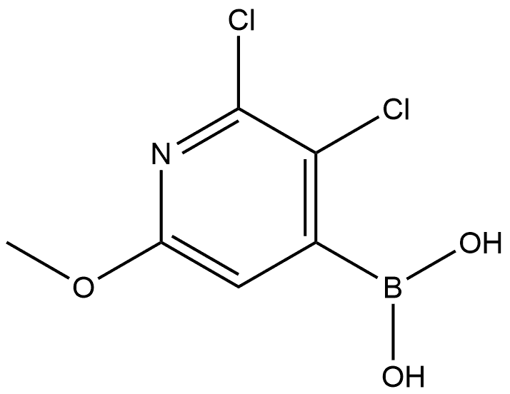 B-(2,3-Dichloro-6-methoxy-4-pyridinyl)boronic acid 结构式