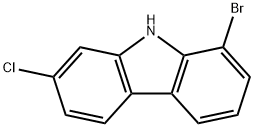 9H-Carbazole, 1-bromo-7-chloro- 结构式