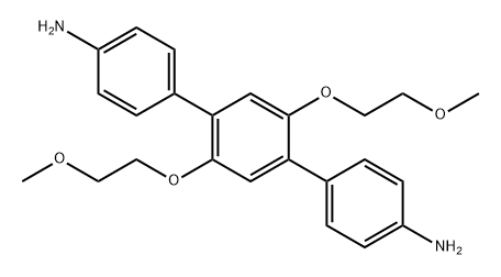 2',5'-双(2-甲氧基乙氧基)-[1,1':4',1''-三联苯]-4,4''-二胺 结构式